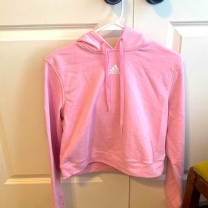 Adidas cropped hoodie! Pink! Never been worn!